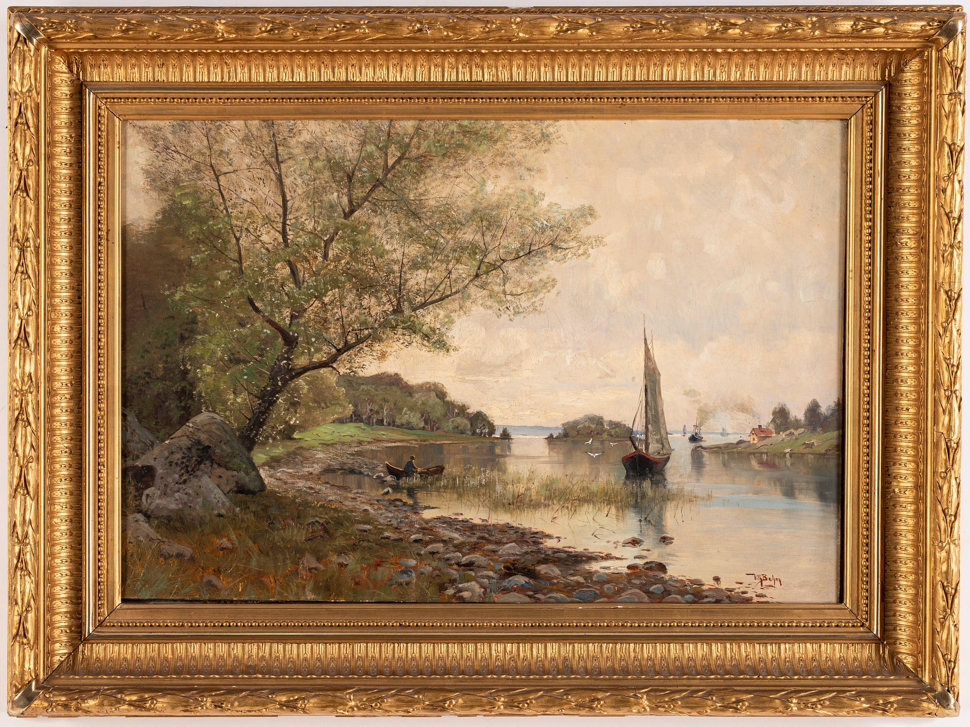 WILHELM BEHM, olja på duk, signerad.