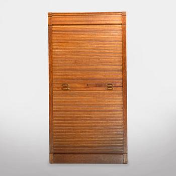 A mid 20th century oak archive cabinet.
