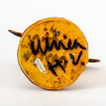 A signed Ulrica Hydman-Vallien stoneware figurine.