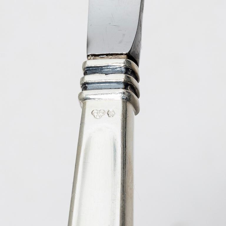 Cutlery set, 100 pieces, silver, "Paris", Mema, Lidköping, 1950s–60s, in fitted case.