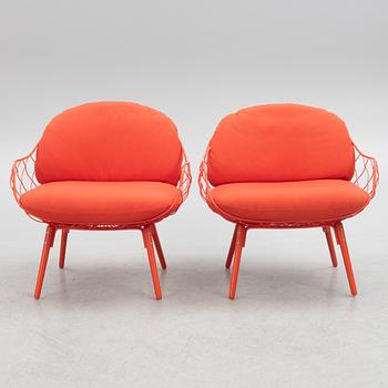 Jamie Hayon, a pair of "Piña" lounge chairs, Magis, Italy.