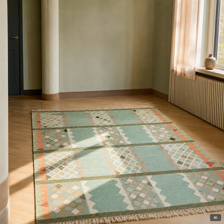 A Kelim carpet, c. 268 x 202 cm.