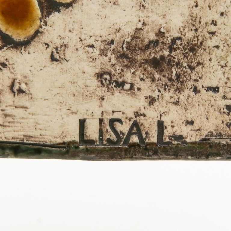 Lisa Larson, Wall reliefs, 2 pcs, stoneware, Gustavsberg.