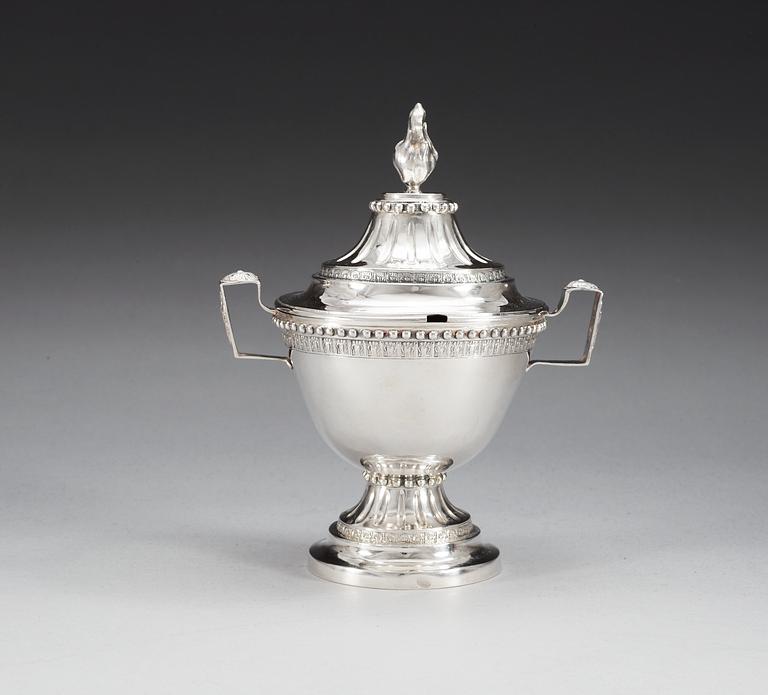 A Swedish 18th century silver sugar-bowl, makers mark of Petter Eneroth, Stockholm 1784.