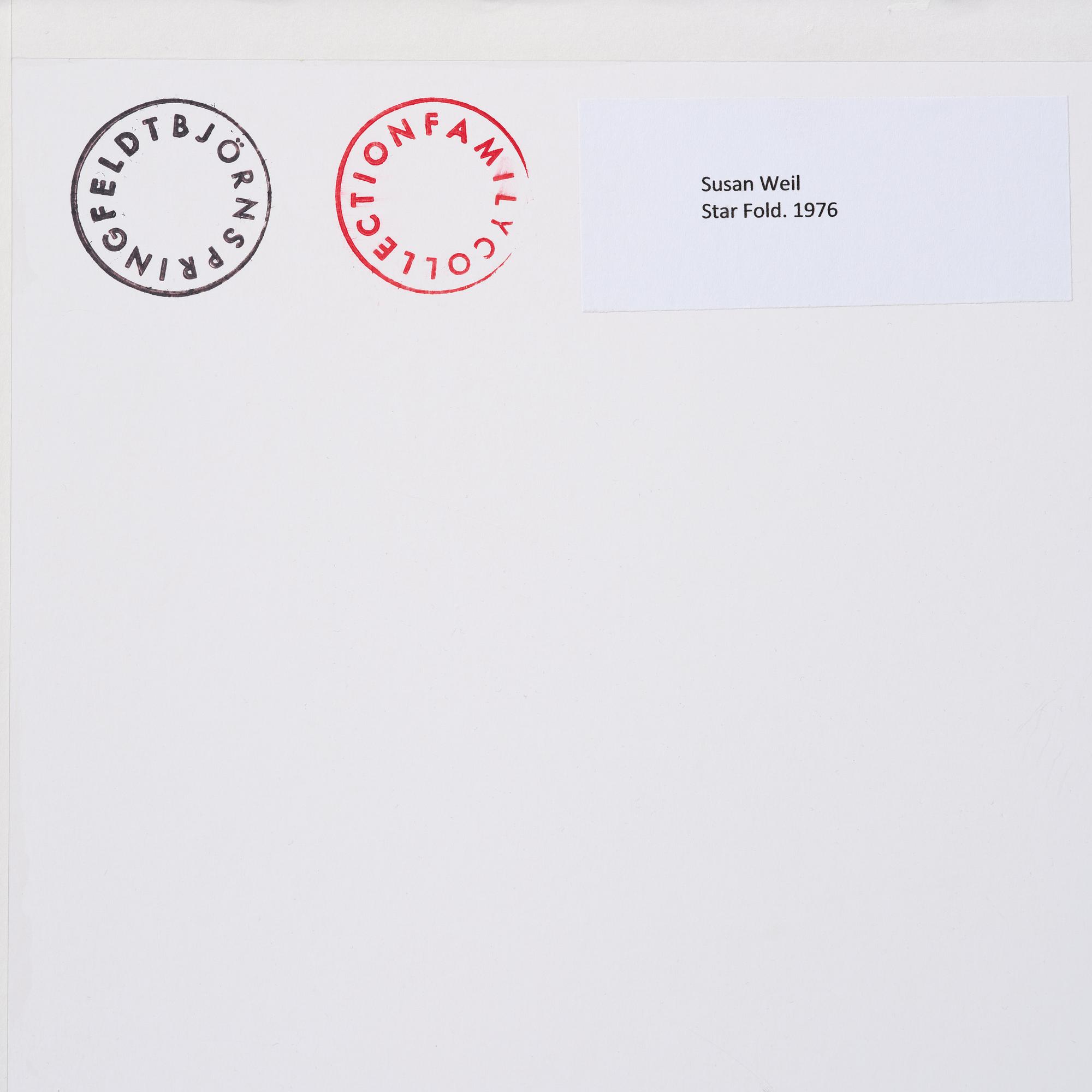 Susan Weil, "Star Fold".