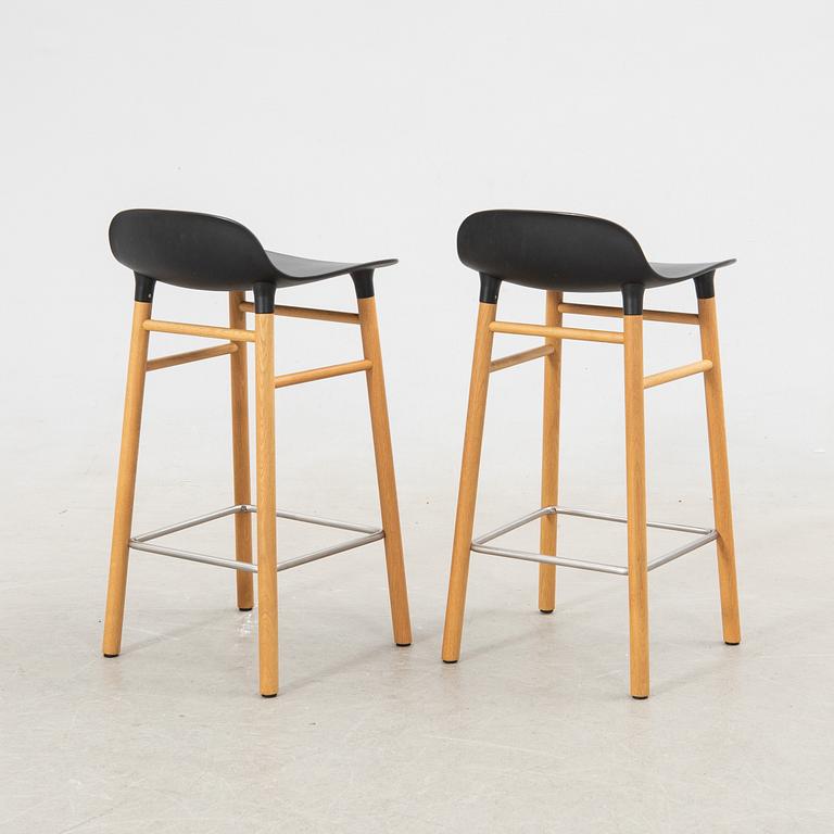 Simon Legald, bar stools a pair, Normann Copenhagen contemporary.