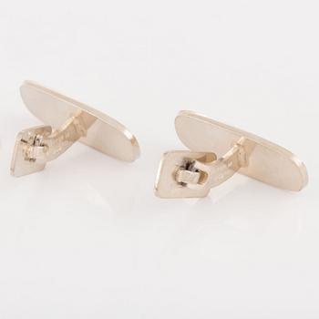 Gustaf Dahlgren & Co, manschettknappar, två par, silver.