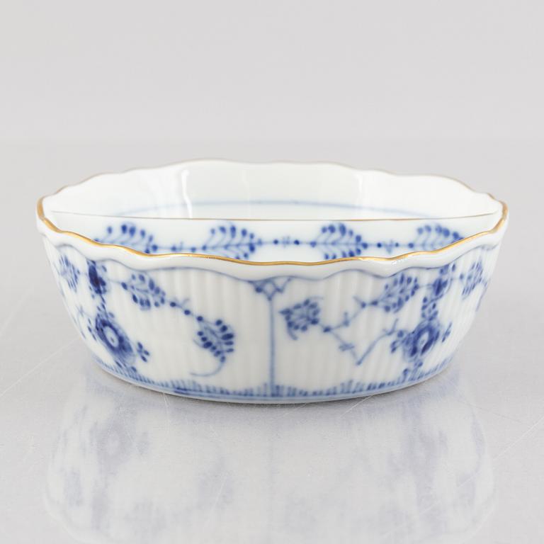 A 'Blue Fluted Plain' porcelain toffee bowl, Royal Copenhagen, model 1, 1963.