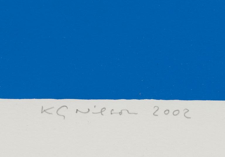 KG NILSON, färgserigrafi, signerad 2002 och numrerad HC.