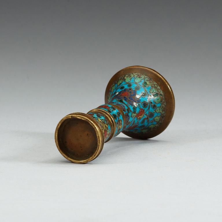 A cloisonné miniature vase, 17th Century.