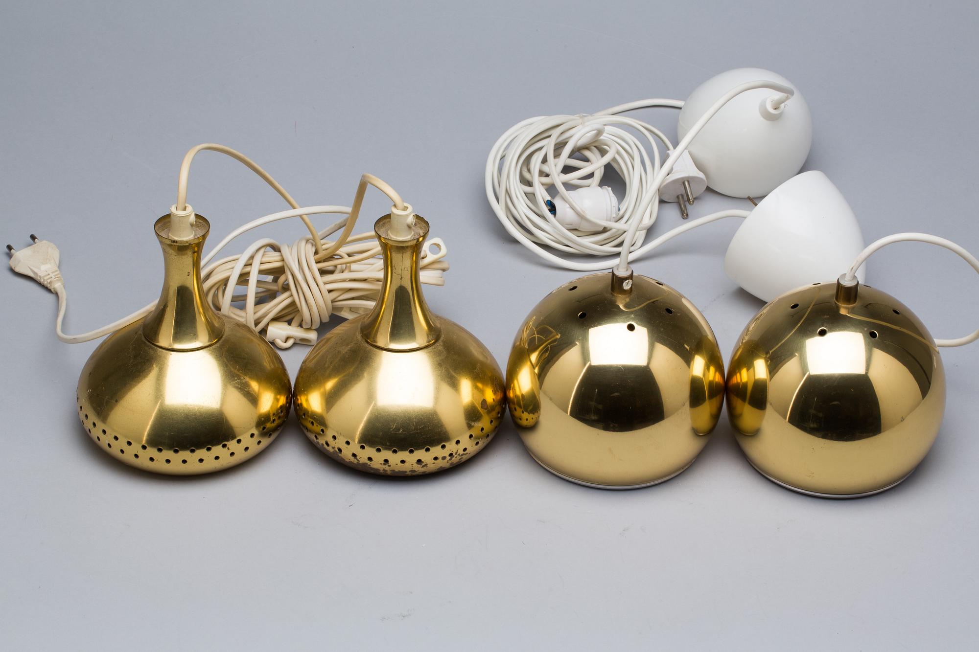 TAKLAMPOR, 4 st, bl a Hans-Agne Jakobsson. 1950/60-tal.