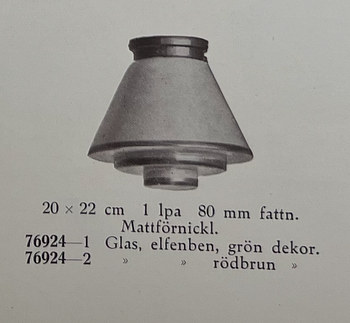 Cebe, taklampa, modell "76924-1", Svalöv, 1930-tal.