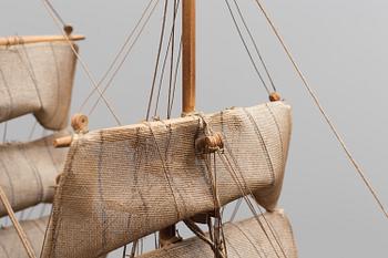 A model of a United States Navy Steam Ship USS Hartford, mid 20th century.