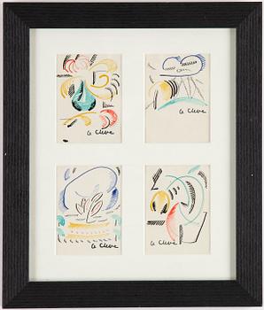 Agnes Cleve, ink, signed.