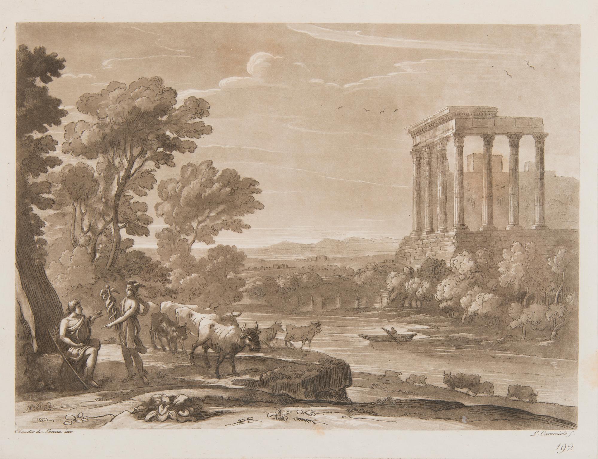 A 19th Century pair of etchings. Signed.