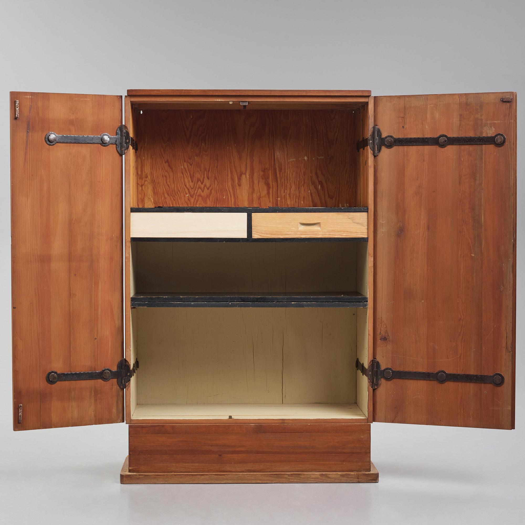 Axel Einar Hjorth, a stained pine 'Lovö' cabinet, Nordiska Kompaniet, 1930s.