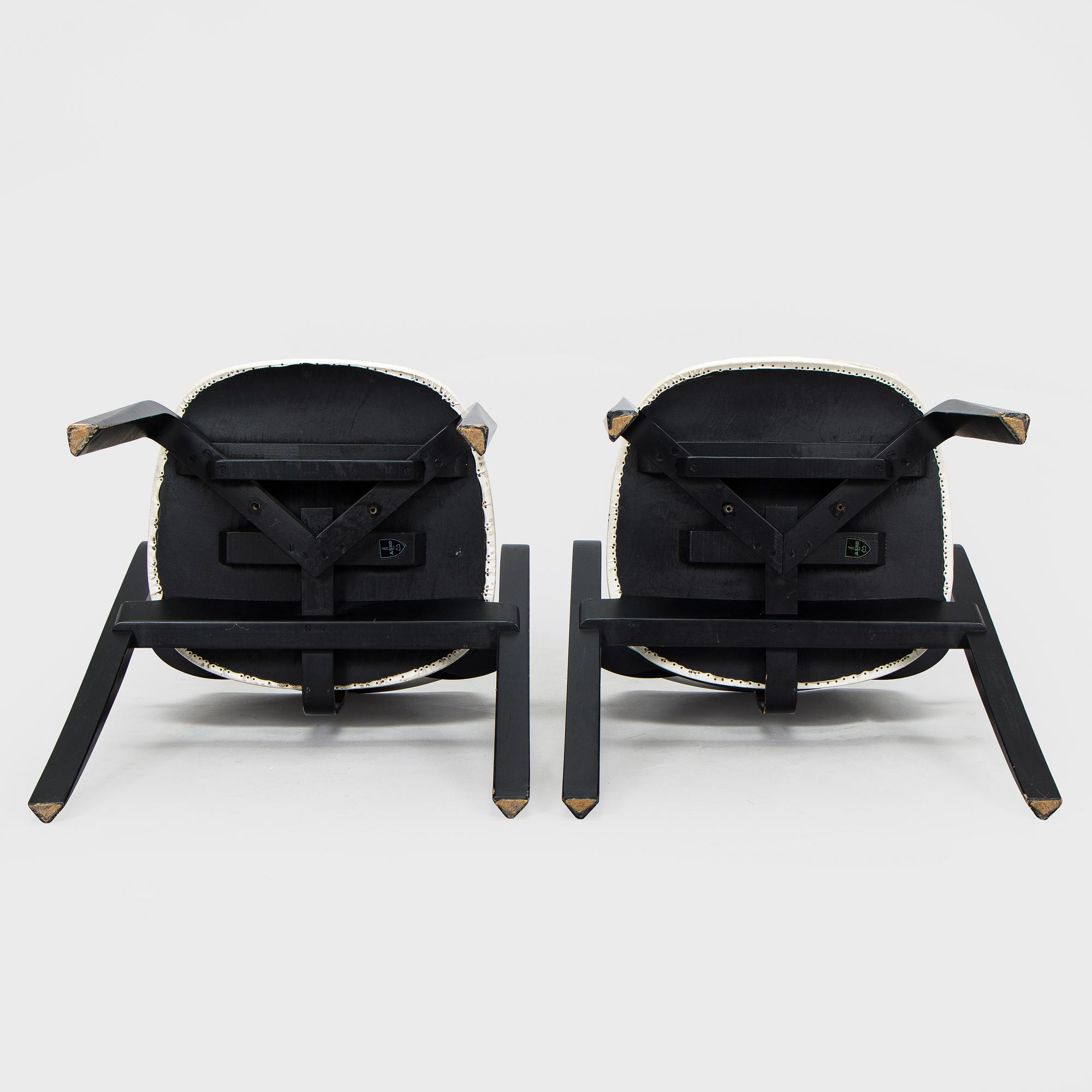Ilmari Tapiovaara, a set of six 1960s 'Aslak' armchairs for Asko, Finland.