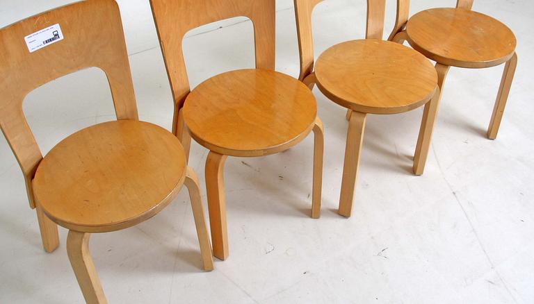 STOLAR, 4 st, Alvar Aalto, Artek.