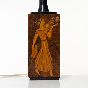 Mjölby Intarsia, a table lamp, 1930s.