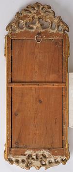 A rococo giltwood mirror by N. Meunier (master i Stockholm 1754-97).