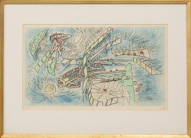 ROBERTO MATTA, färgetsning, signerad och numrerad 100/100.