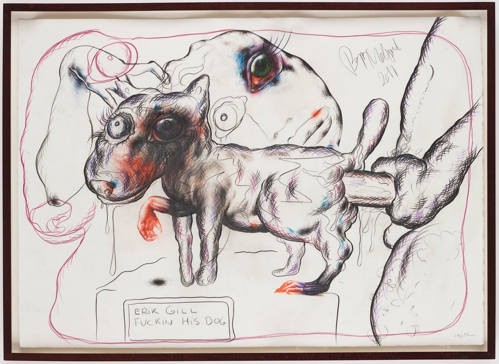 Bjarne Melgaard, "Erik Gill Fuckin his Dog".