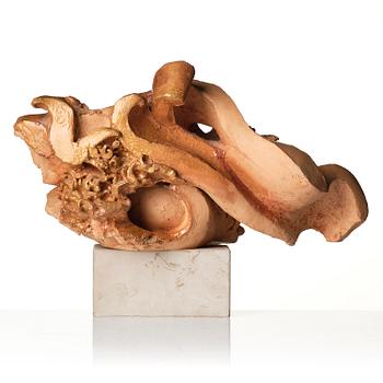 Hertha Hillfon, skulptur, keramik, ansikte, egen ateljé, Stockholm 1986.