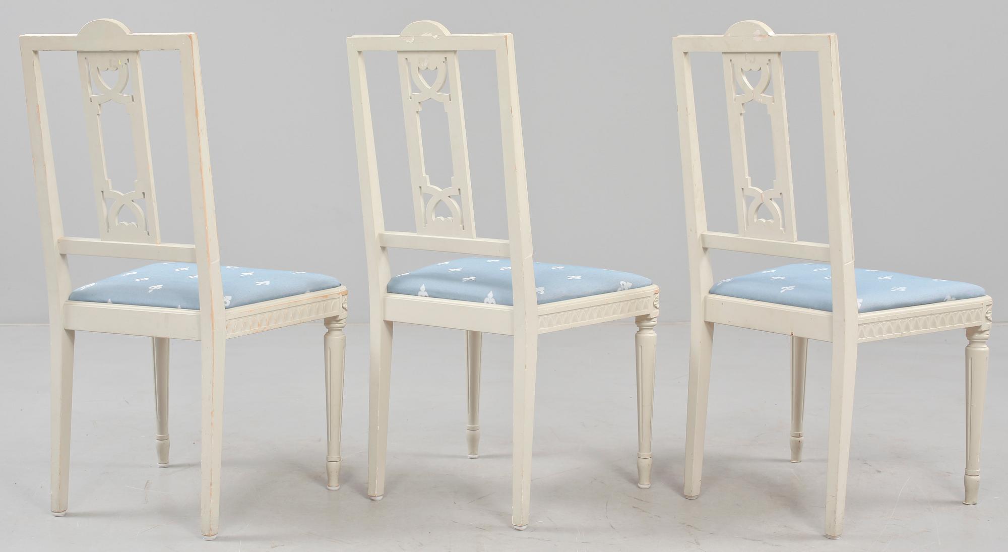STOLAR, 6 st, gustaviansk stil, 1900-tal.
