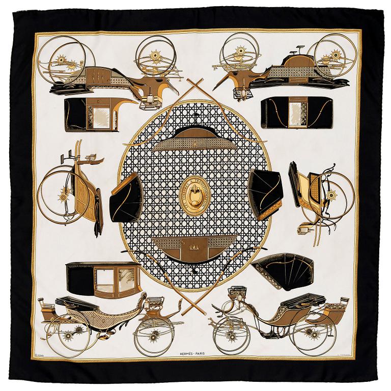 HERMÈS, scarf, "Les voitures en transformation".