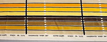ASTRID SAMPE, A TEXTILE, "Windy way", Triva Textil, ca 583 x 127 cm (the width of the pattern 118 cm).