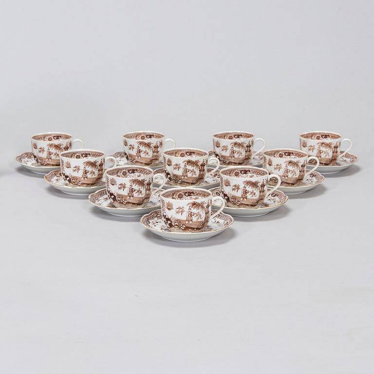 A 47-piece 'Singapore' tea and coffee service, Arabia Finland 1964-1971.