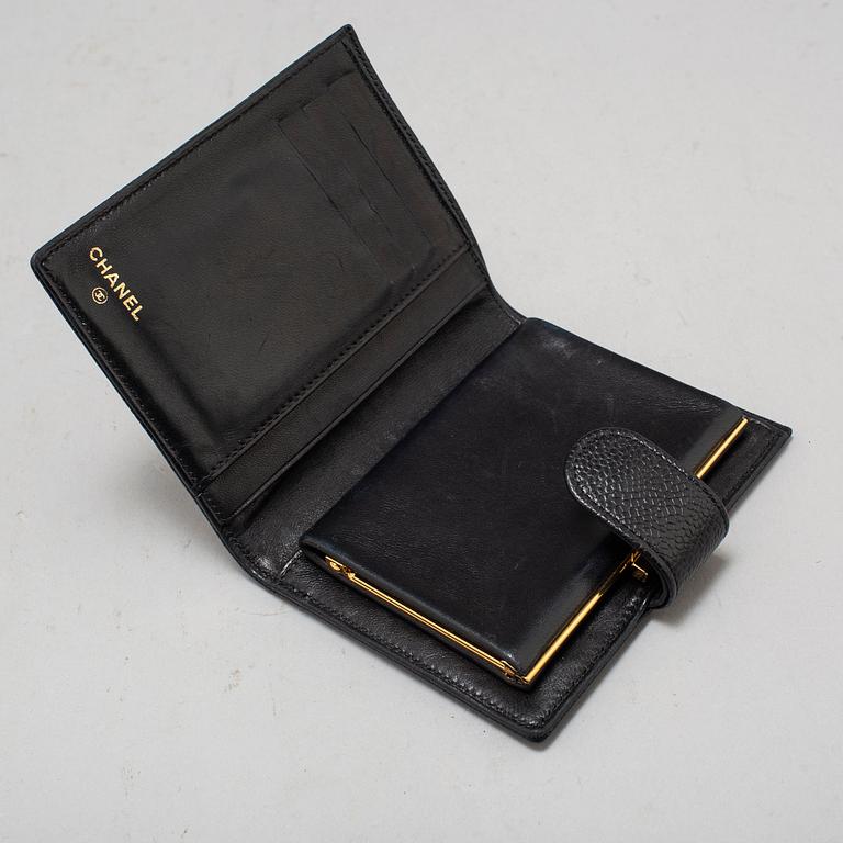 CHANEL, a caviar leather wallet, 1997-9.