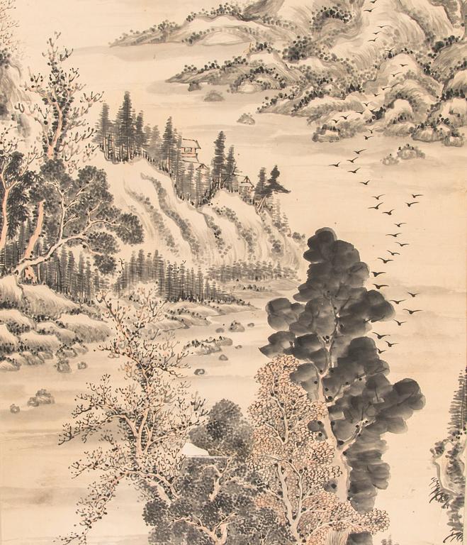 Rullmålning, oidentifeirad konstnär, Japan 1900-talets första hälft.
