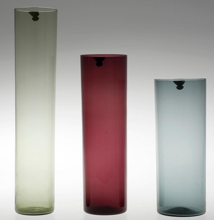 VASER, 3 st, glas. I originalförpackning. Gullaskruf, 1950-60-tal.