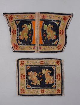 SADELTÄCKE och MATTA, Tibet/Kina  1900-talets första hälft.