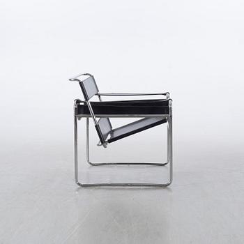 MARCEL BREUER, fåtölj modell "Wassily" för Gavina, 1900-talets andra hälft.