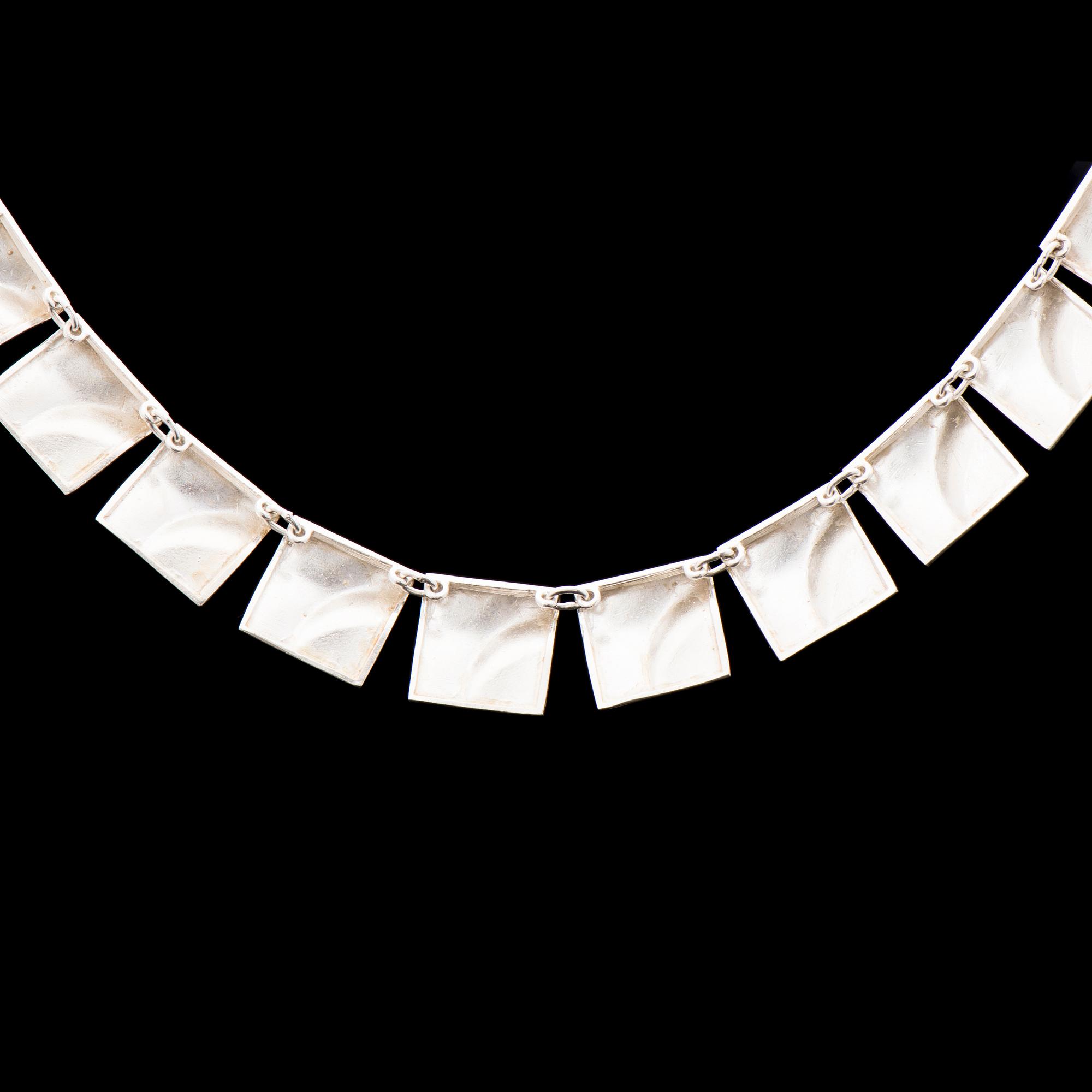 A BJÖRN WECKSTRÖM NECKLACE,  "Galactic heights", silver. Lapponia 1979.