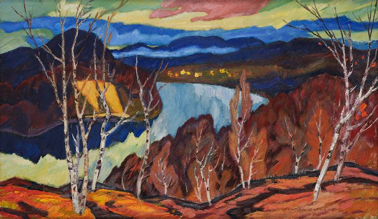 Helmer Osslund, View over the Ångerman River at Granvåg.