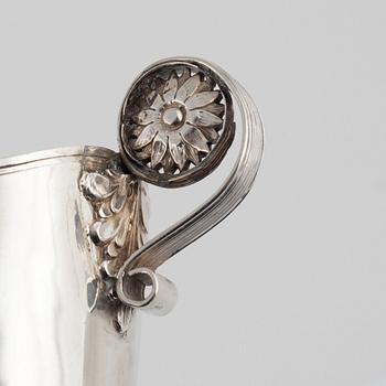 A Swedish 19th century silver creamer, mark of Adolf Zethelius, 1811, Stockholm.