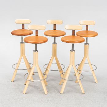 Pierre Sindre & Patrik Bengtsson, barstolar, 5 st, "Pop", Gärsnäs, 2017.