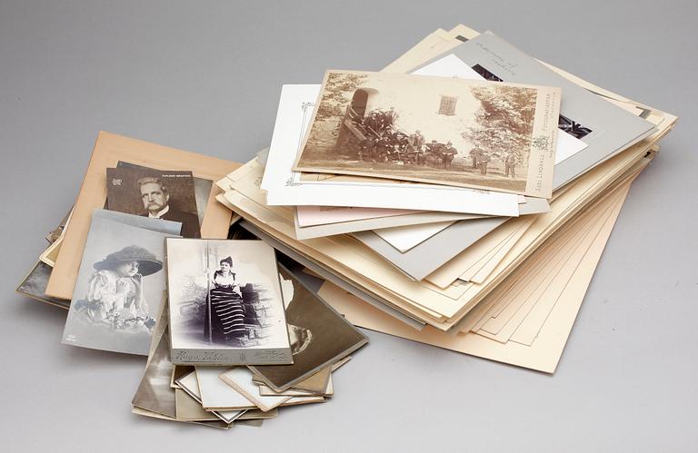 FOTOGRAFIER, ca 65 st, Sverige, Europa, 1880-tal till tidigt 1900-tal.