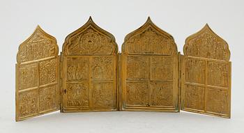 RESEIKON, 4 delad, mässing, orientalisk.