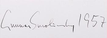 GUNNAR SMOLIANSKY, photography, signed and dated 1957 a tergo.