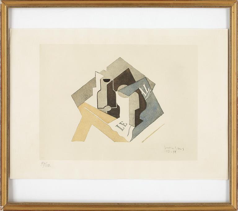JUAN GRIS, färglitografi, signerad i trycket, numrerad 93/150.