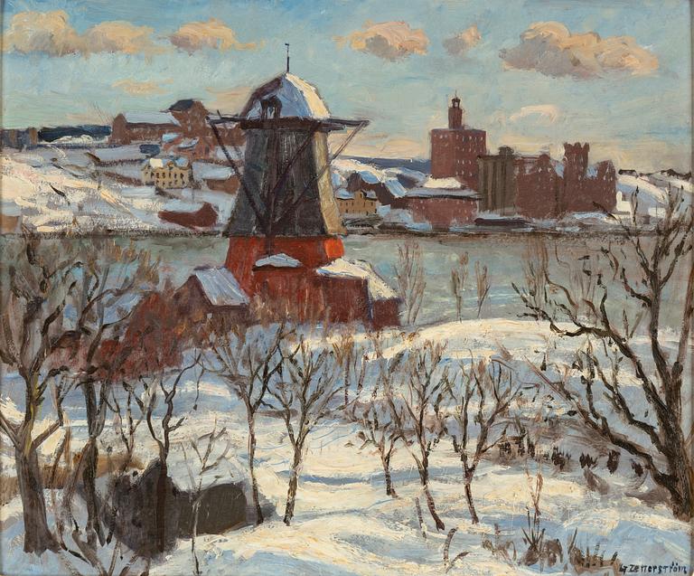 GUNNAR ZETTERSTRÖM, olja på pannå, signerad.