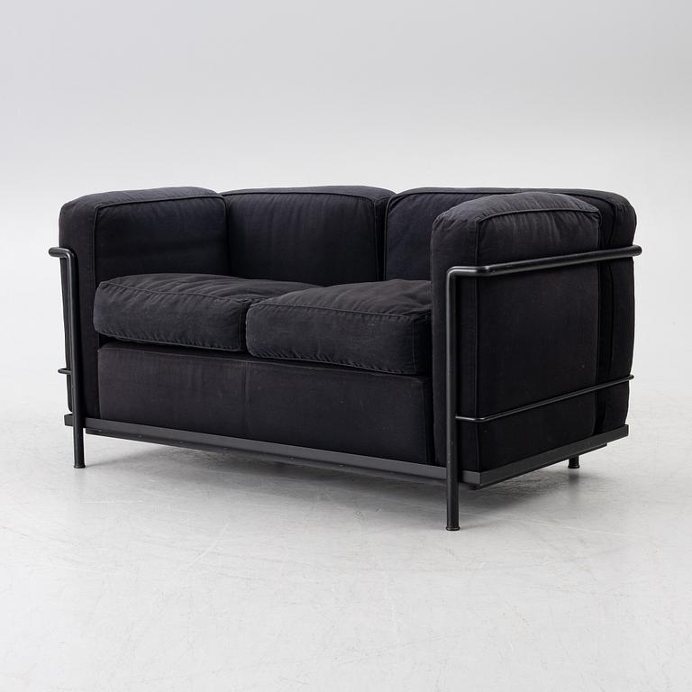 Pierre Jeanneret, Charlotte Perriand & Le Corbusier, an 'LC 2' sofa, Cassina, Italy.