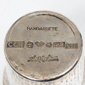 Lennart Råström, Four silver cups, CG Råström, Stockholm 1987.