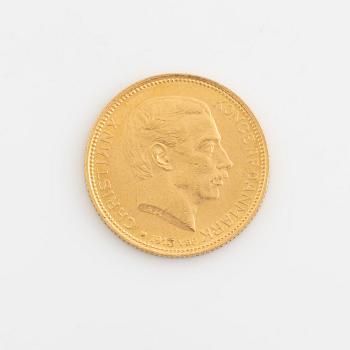A Danish goldcoin, 20 kr, 1913.