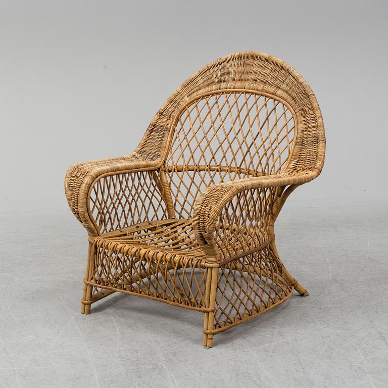 ARMCHAIR, rattan, mid 20 th century.