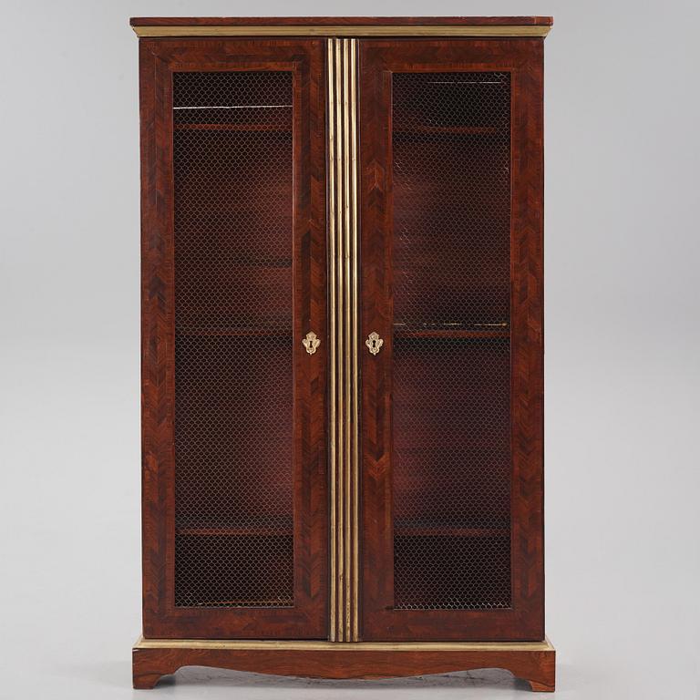 A Louis XV rosewood parquetry bibliotheque, mid 18th century.